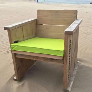 Outdoor kussen hoes 60x60x6 cm lime
