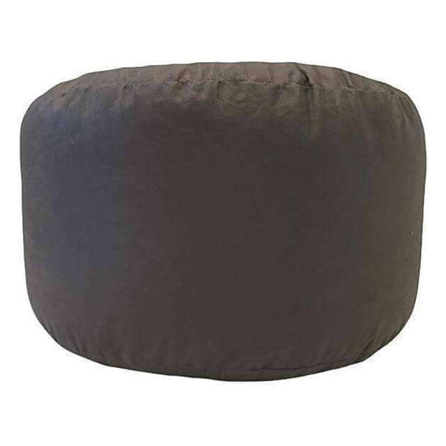 Ronde poef vulling polyether vlokken kleur zwart doorsnede 40 cm hoogte 30 cm