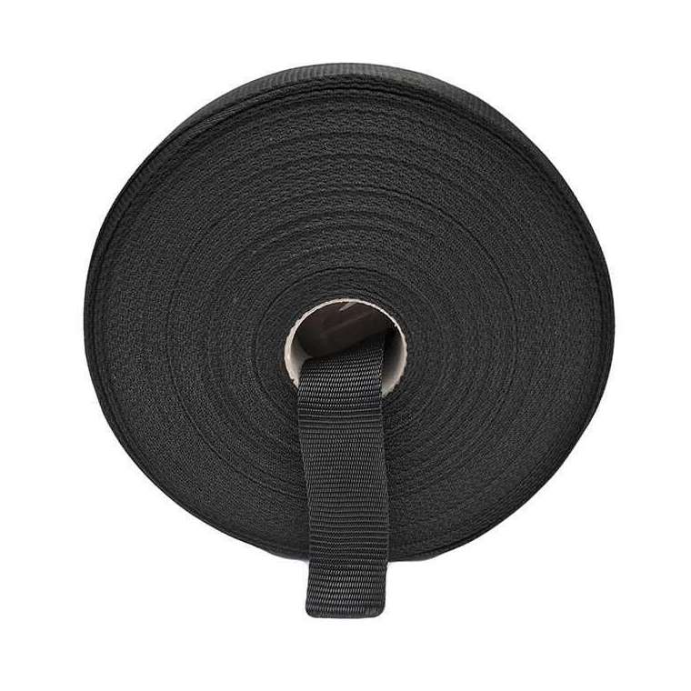 PP band 50 mm breed kleur zwart