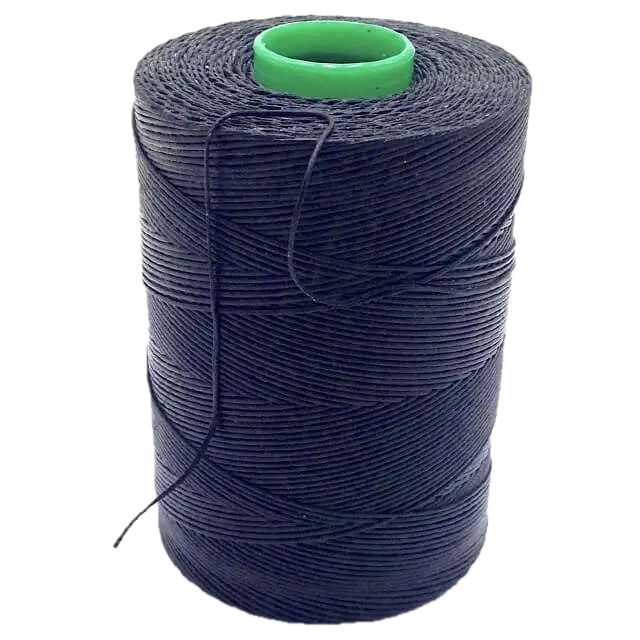 Knopen touw gewaxt 10 meter zwart