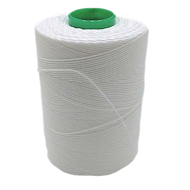 Knopen touw gewaxt per cone 700 meter wit