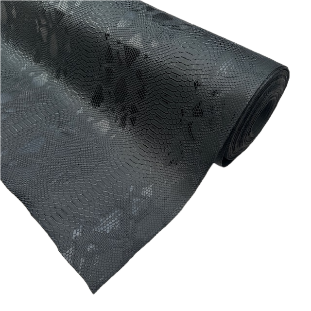 Krokodil print zwart 140 cm breed