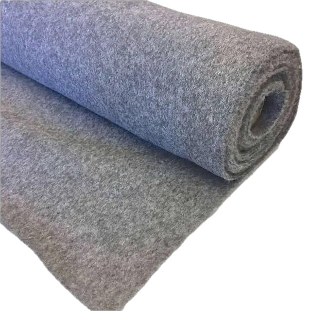 Naaldvilt wandbekleding grijs gemeleerd 200 cm breed