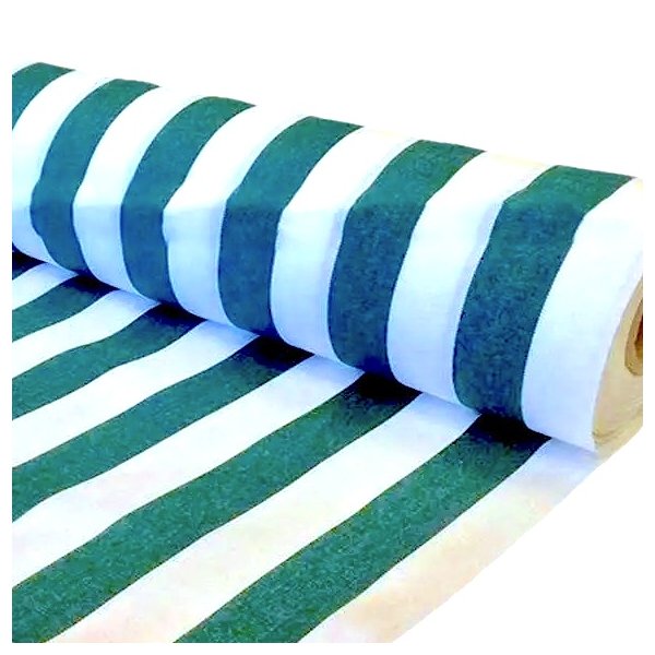 Outdoor stof streepje groen wit 160 cm breed