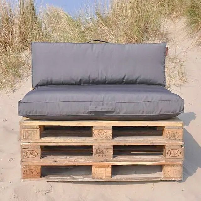 Pallet kussen graphiet