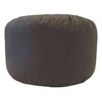 Ronde poef vulling polyether vlokken kleur zwart doorsnede 50 cm hoogte 20 cm