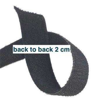 Back to Back 2 cm zwart  klittenband