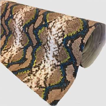 Kunstleer Snake Mercury 140 cm breed