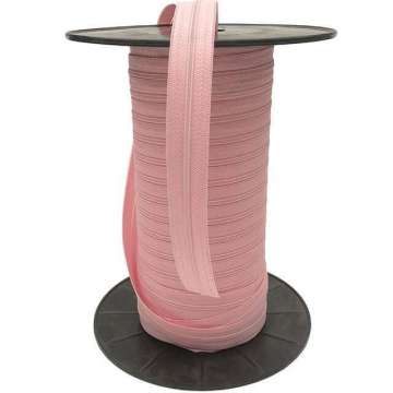 Optilon zacht roze 4 mm rits per meter