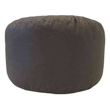 Ronde poef vulling polyether vlokken kleur zwart doorsnede 40 cm hoogte 40 cm