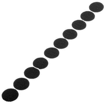 Klittenband rondjes plak 22 mm zwart lus