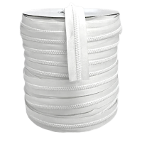 Bloktand rits 6 mm wit per meter