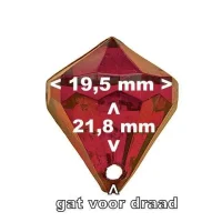 Diamant knoop 822 licht blauw