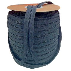 Bloktand rits 6 mm blauw per meter Bloktand rits 6 mm blauw per meter