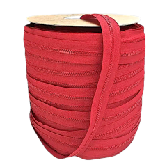 Bloktand rits 6 mm rood per meter