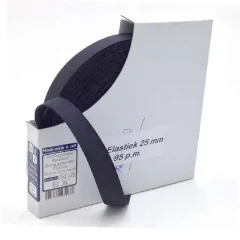 Elastiek 25 mm breed zwart