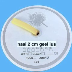 Geel 2 cm lus klittenband