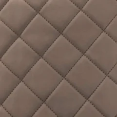 Kunstleer ruit motief 5 x 5 cm  donker taupe 140 cm breed