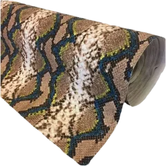 Kunstleer Snake Mercury 140 cm breed