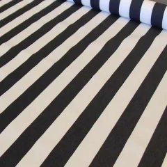 Outdoor streep zwart wit 160 cm breed