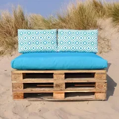 Pallet kussens The Art serie Aqua