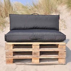 pallet kussen zwart