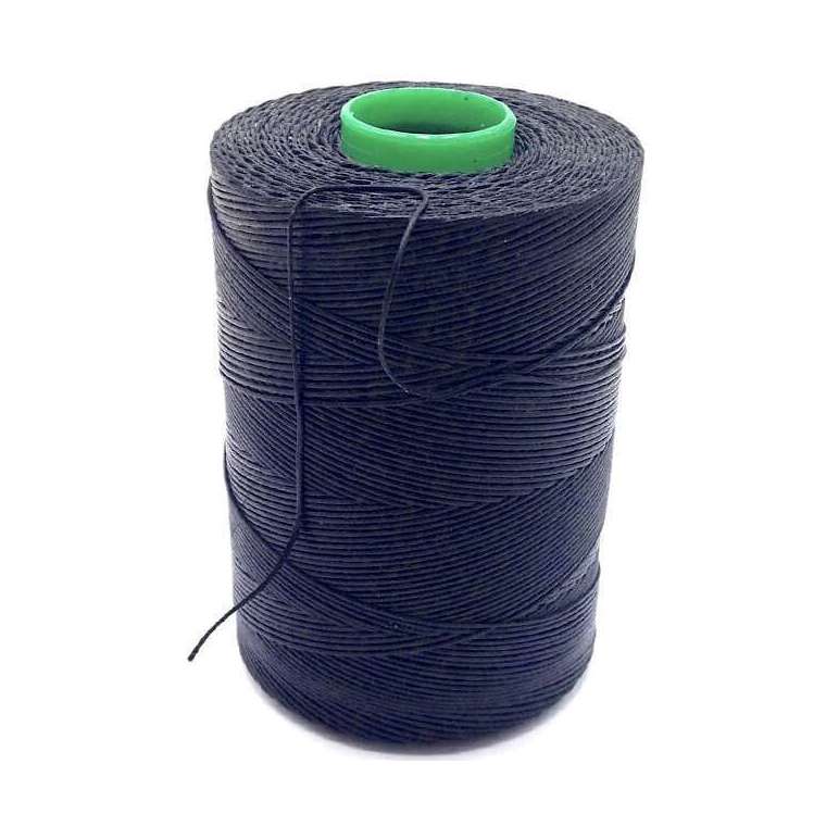 Knopen touw gewaxt per cone 700 meter zwart