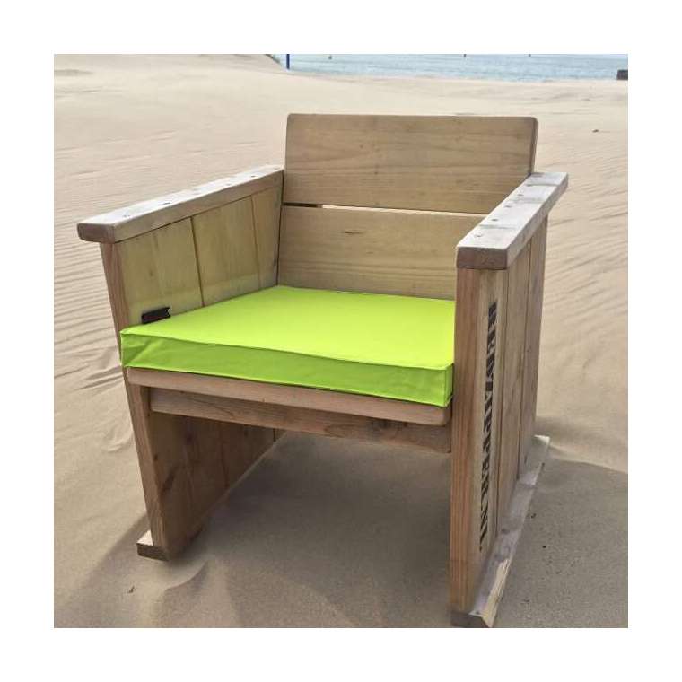 Outdoor kussen hoes 60x60x6 cm lime
